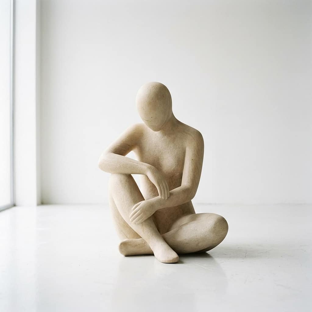 Nachdenkliche Figur sucht Klarheit — AstroKlarheit persönliche Einordnung